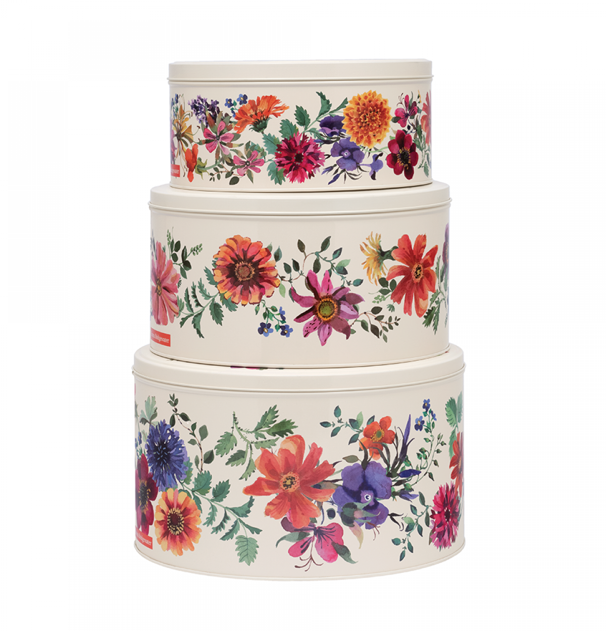 Garden Flowers Round Cake Tins Set of 3
