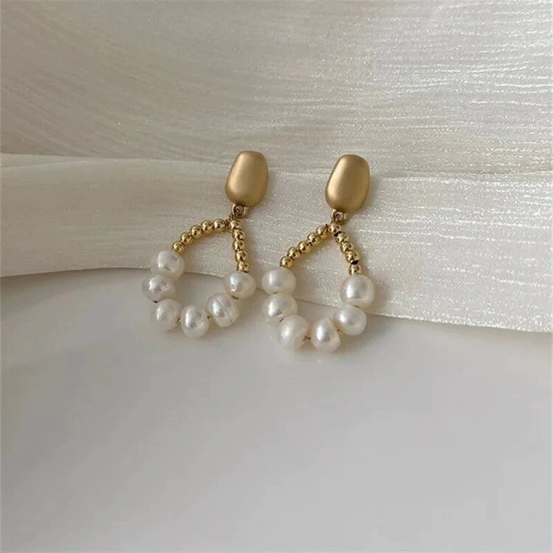 Gray freshwater 2025 pearl earrings