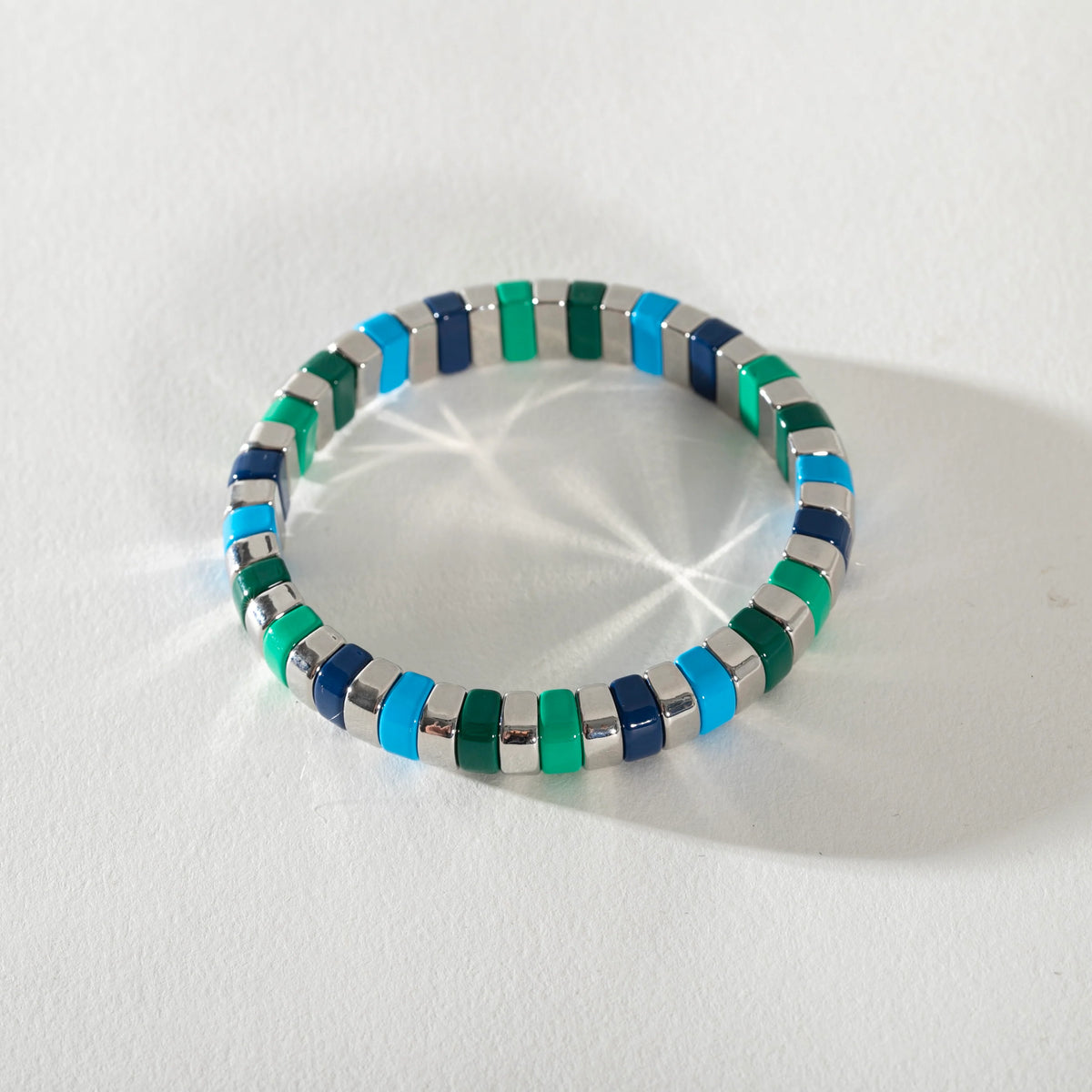 Silver Enamel Bracelets