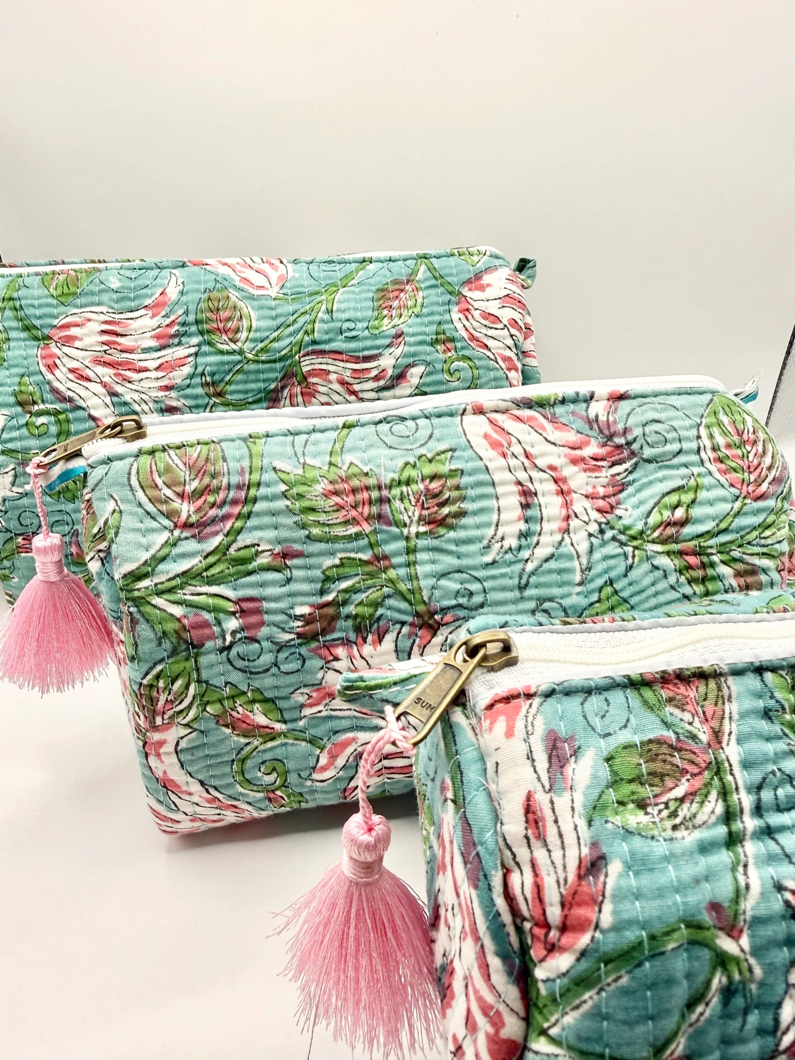 Toiletry Bag - Aqua Floral