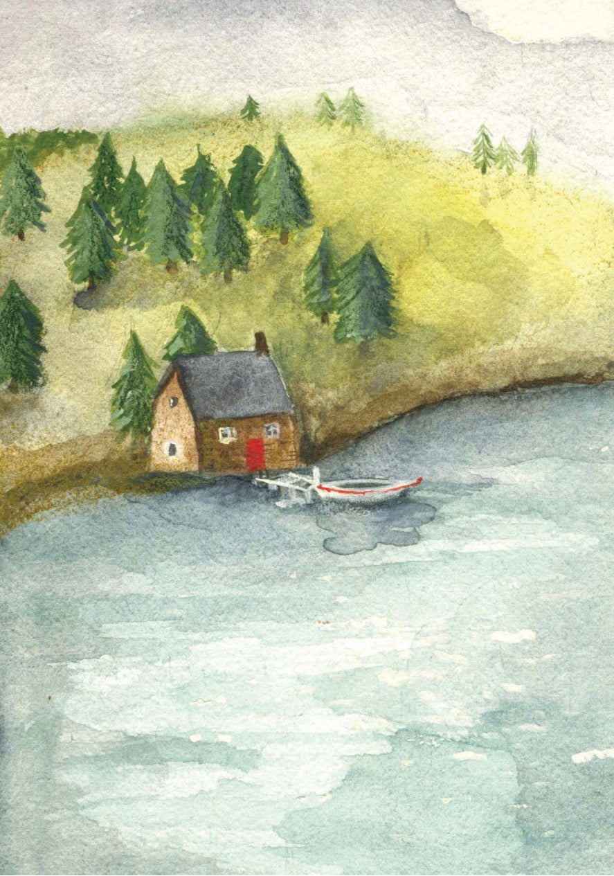 Greeting Card - Lake House