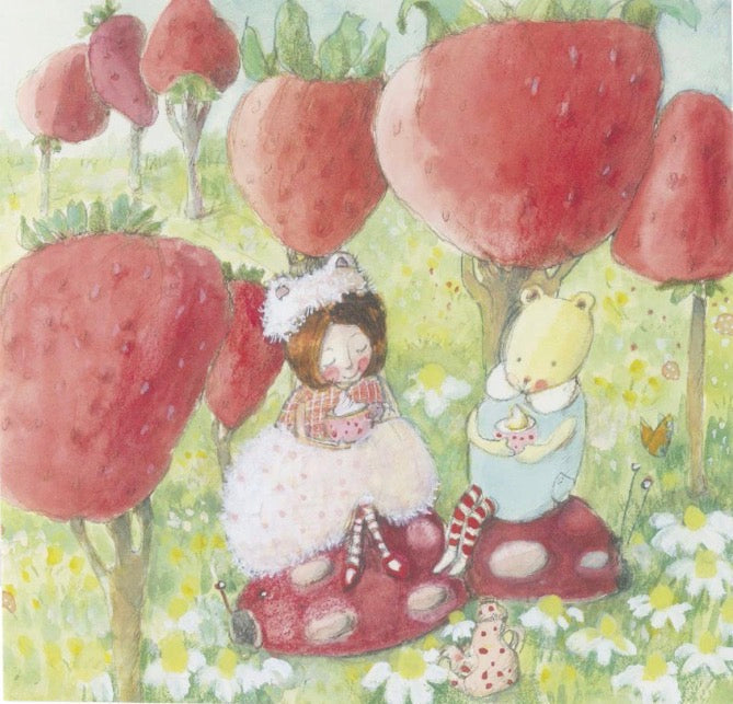 Mini Card - Strawberry Picnic