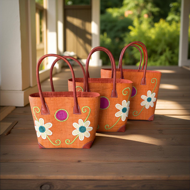 Mill &amp; Hide - Sissy Bags - Swirly Flower Basket 
