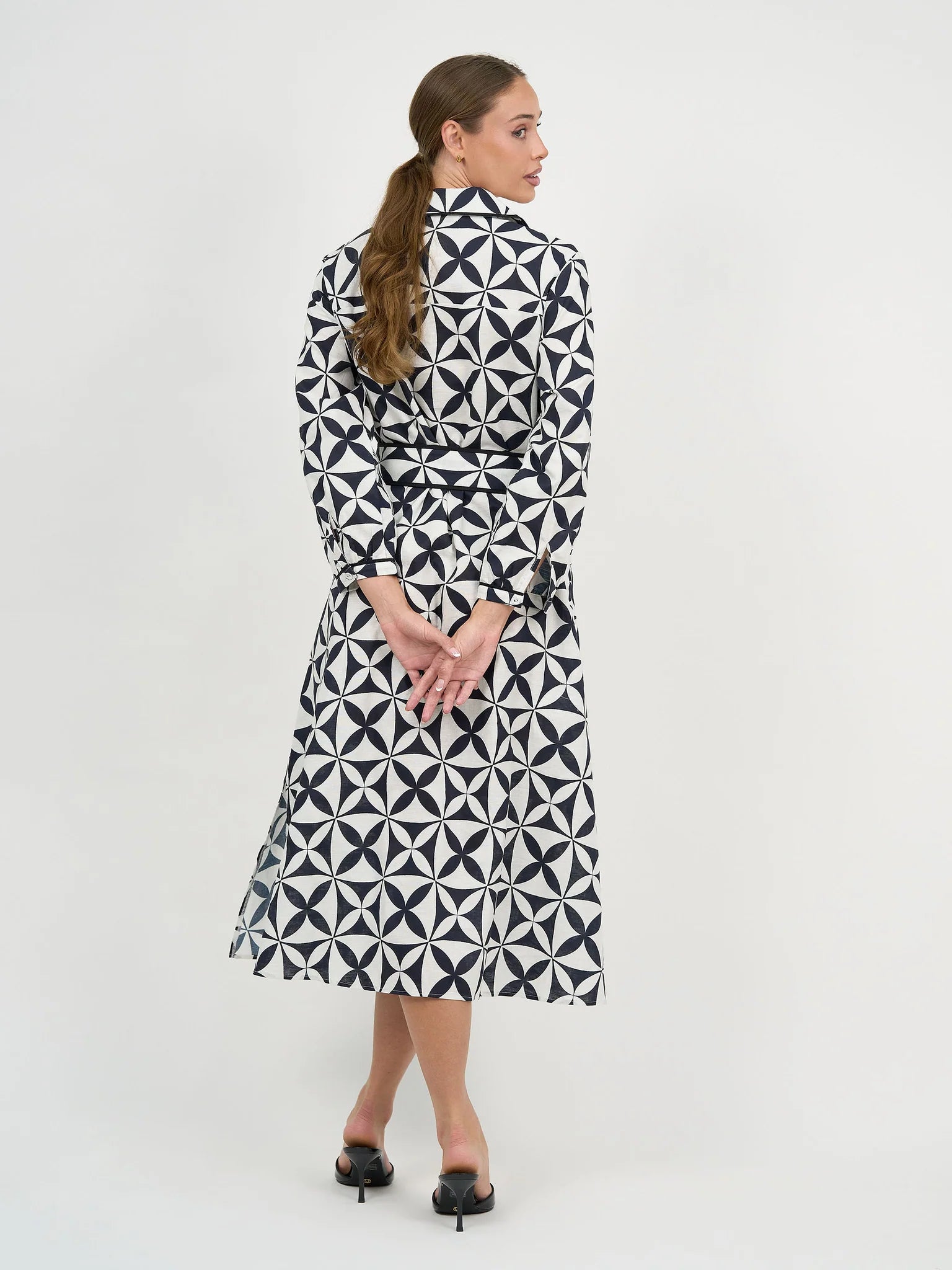 Geo Linen Dress