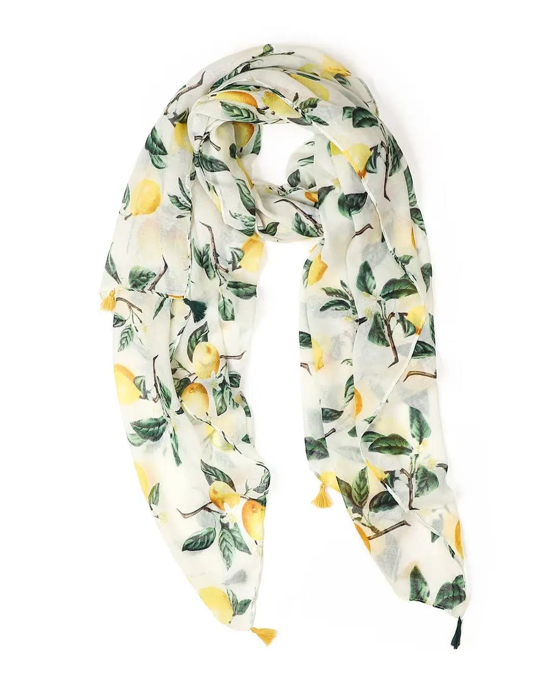 Lucy Lemon Floral Lightweight Scarf