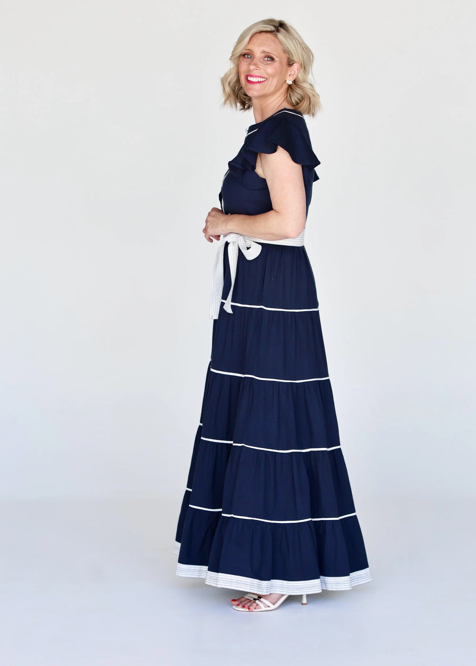 Lucille Navy Dress