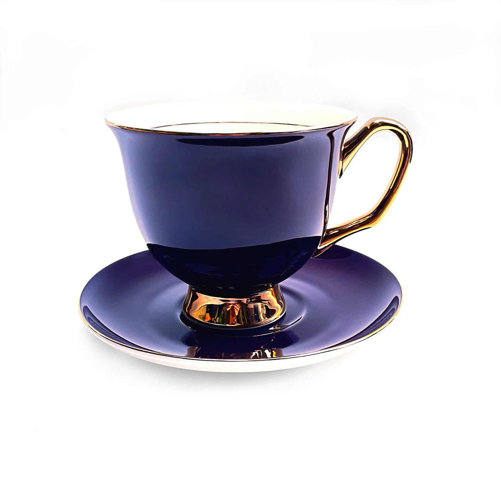 XL Aubergine Teacup & Saucer