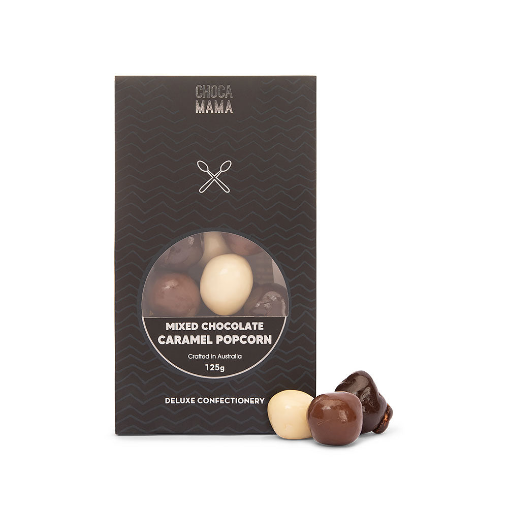 Mixed Chocolate Caramel Popcorn 125g