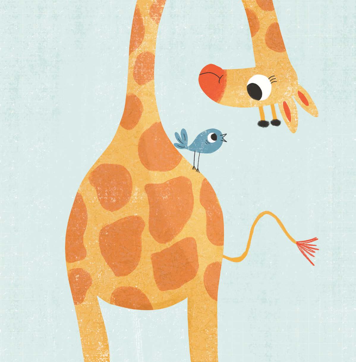 Mini Card - Giraffe and Bird