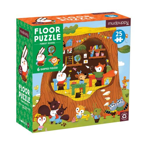 Mill &amp; Hide - Bobangles - Mudpuppy 25pc Floor Puzzle - Forest School 