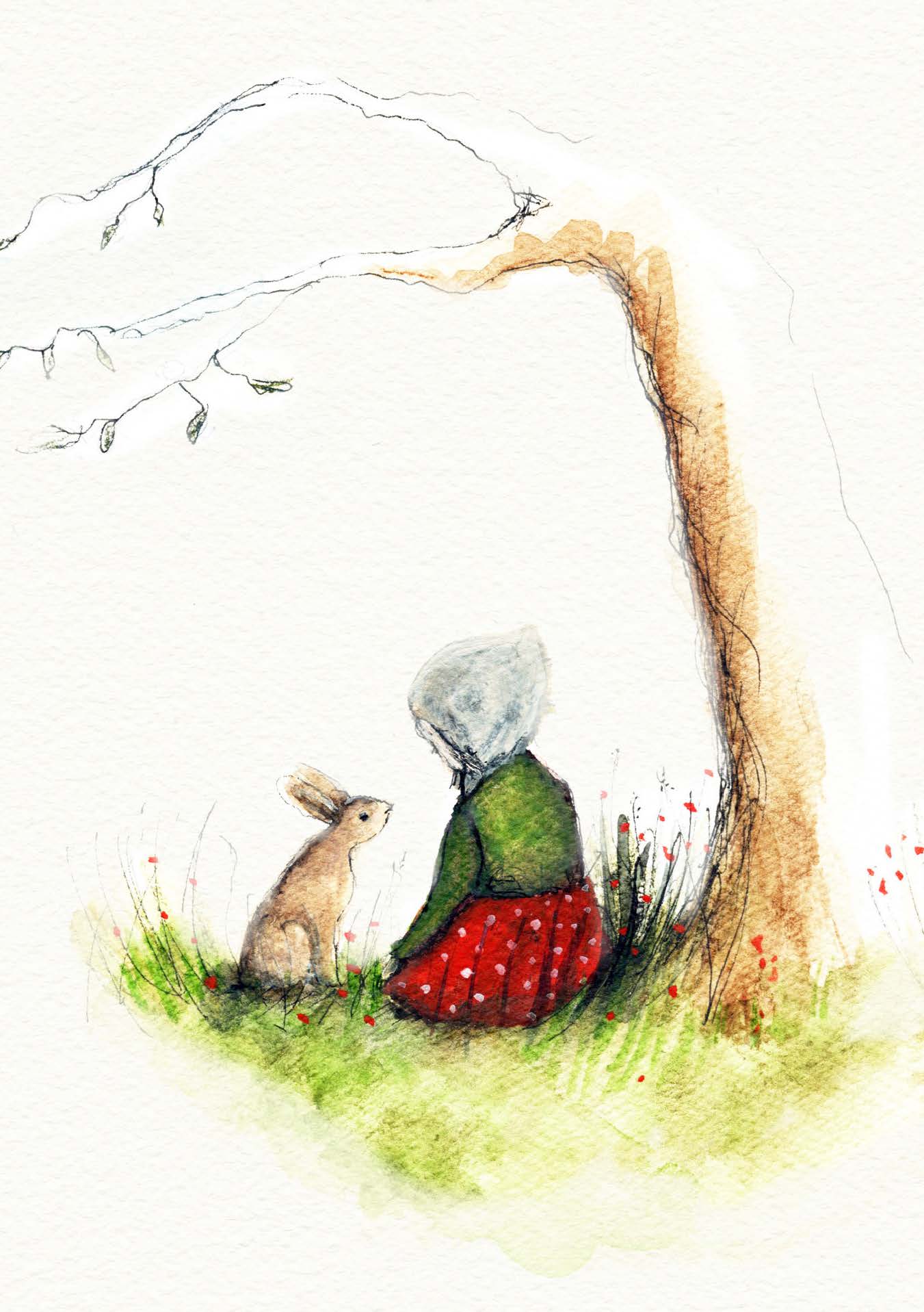 Greeting Card - Sitting Under The Tree