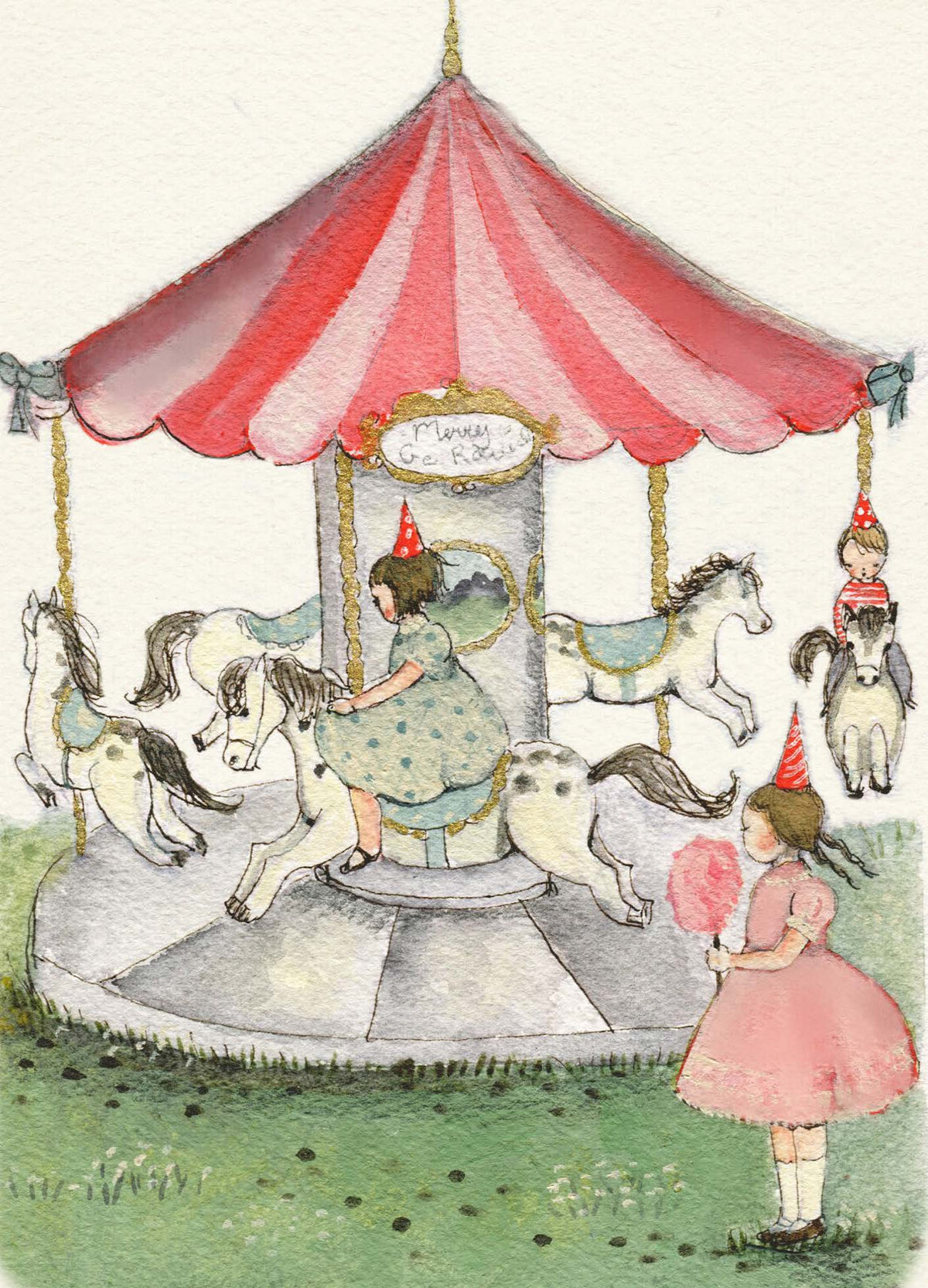 Greeting Card - Merry Go Round