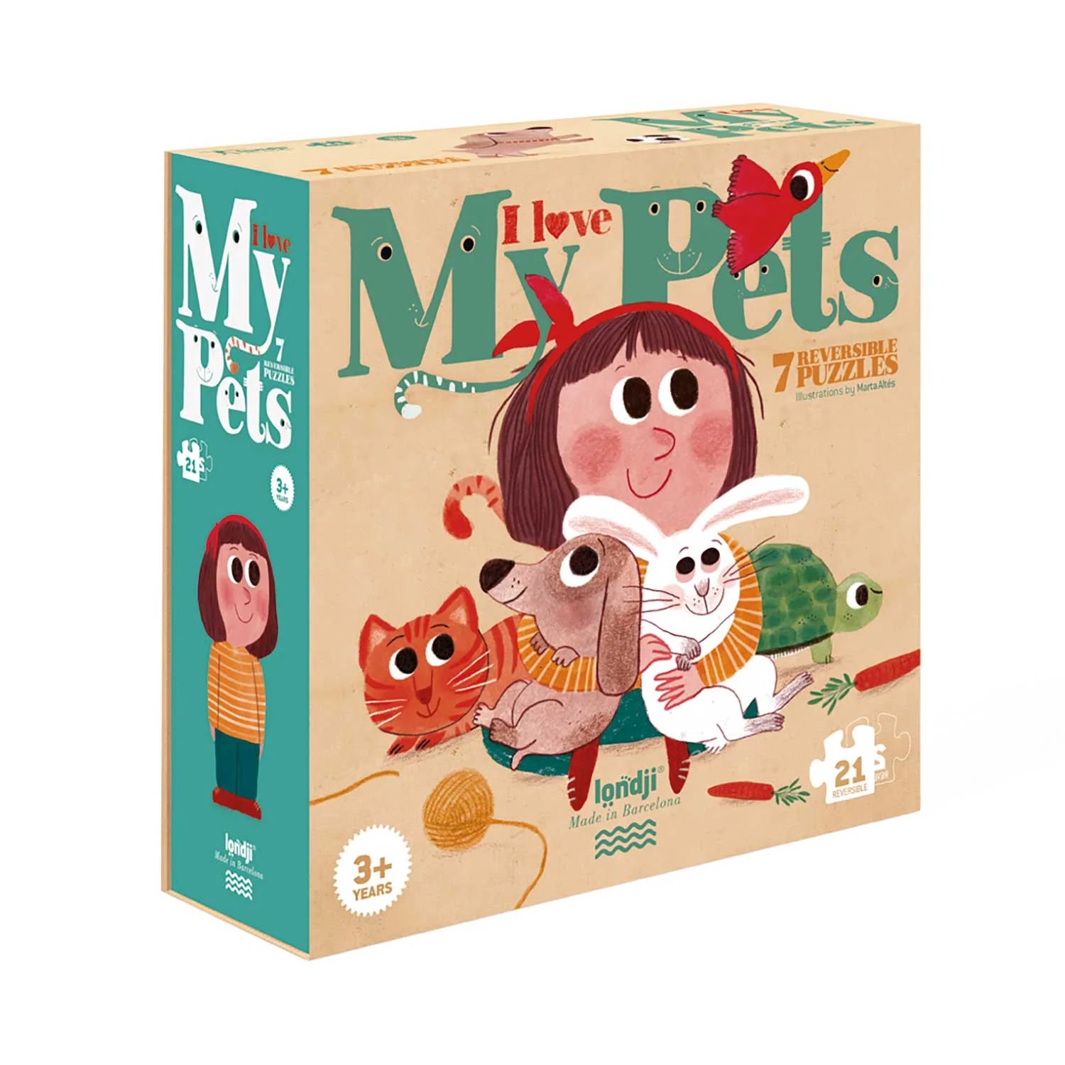 I Love My Pets - Reversible Puzzle