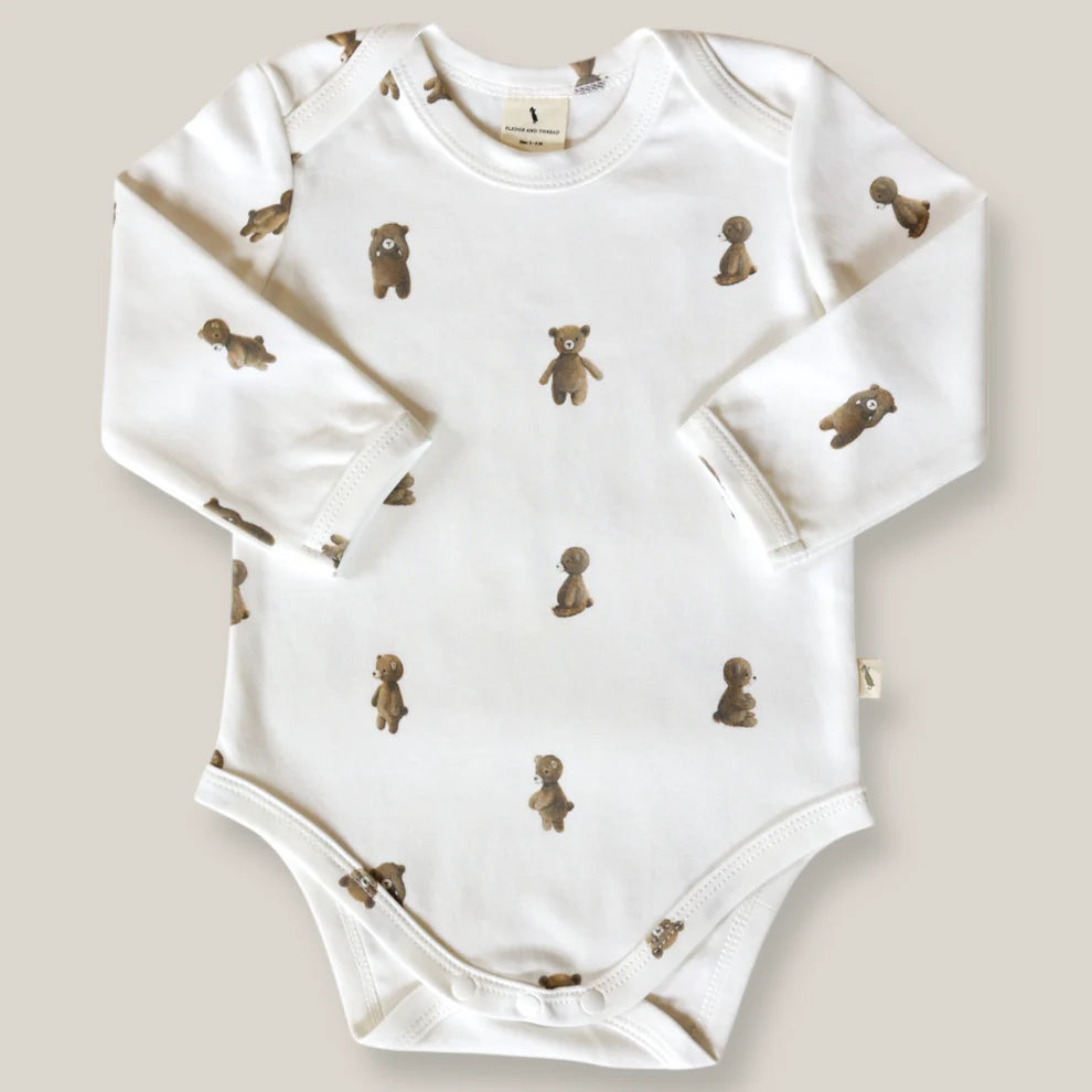 Long Sleeve Bodysuit - Teddy Bear