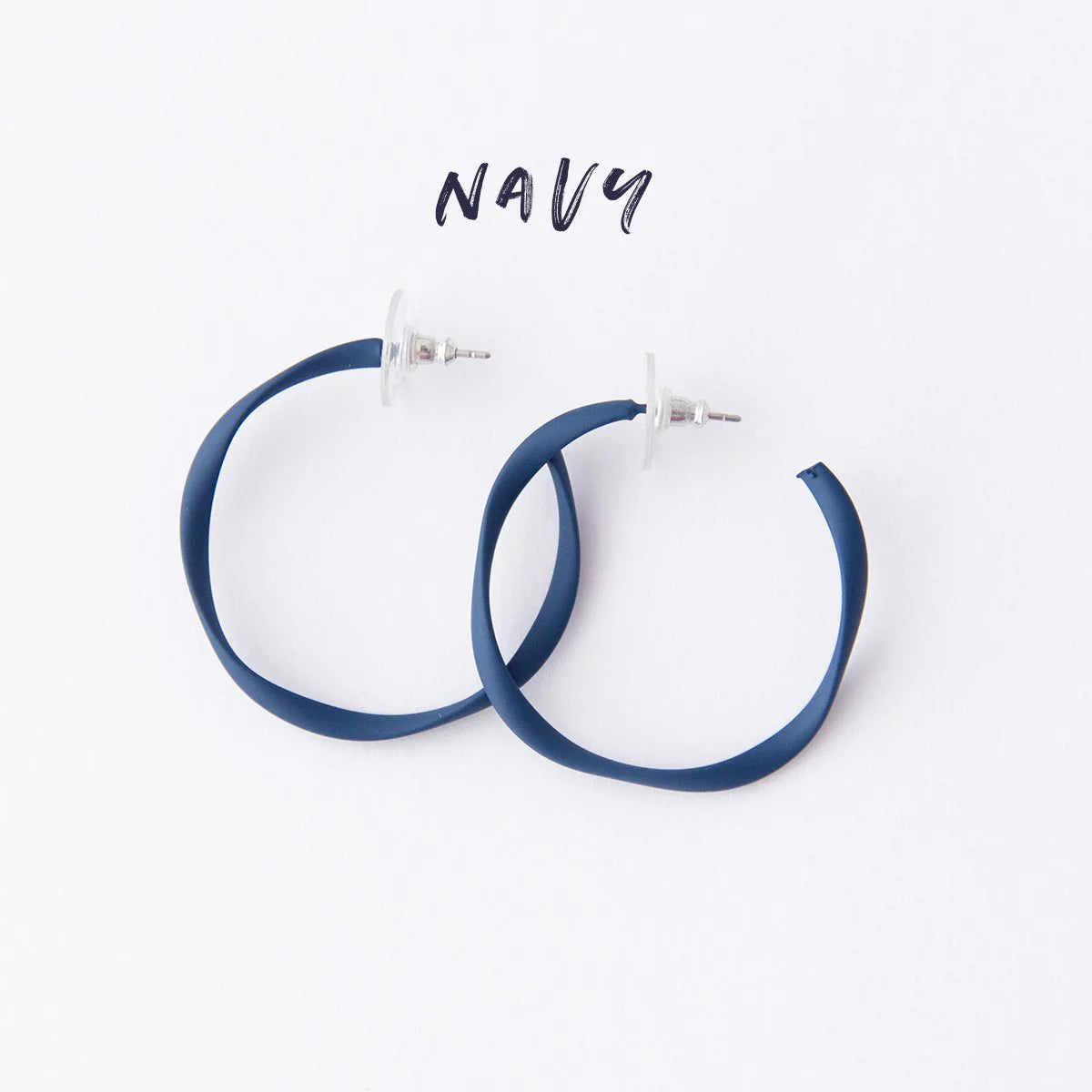 Twisted Midi Hoop Earrings