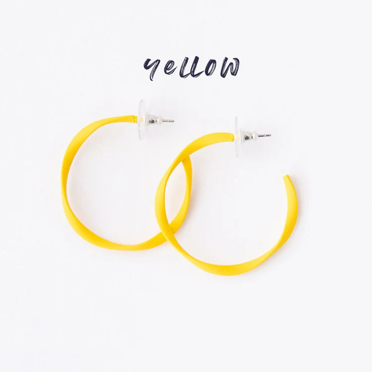Twisted Midi Hoop Earrings