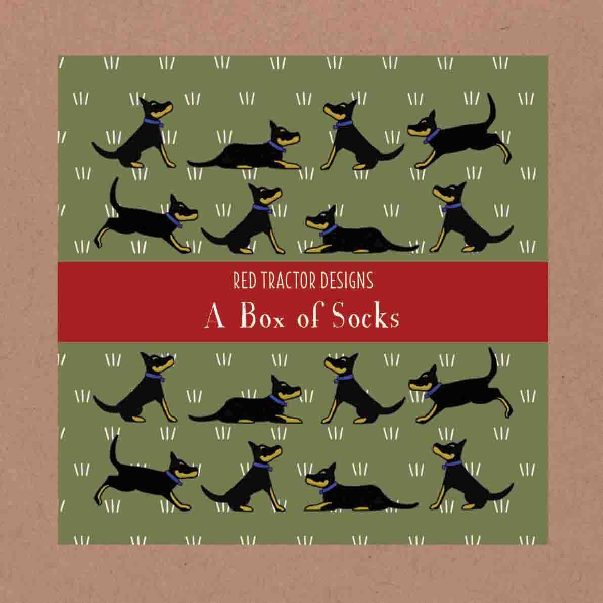 RTD - Black & Tan Kelpies Boxed Set Cotton Socks