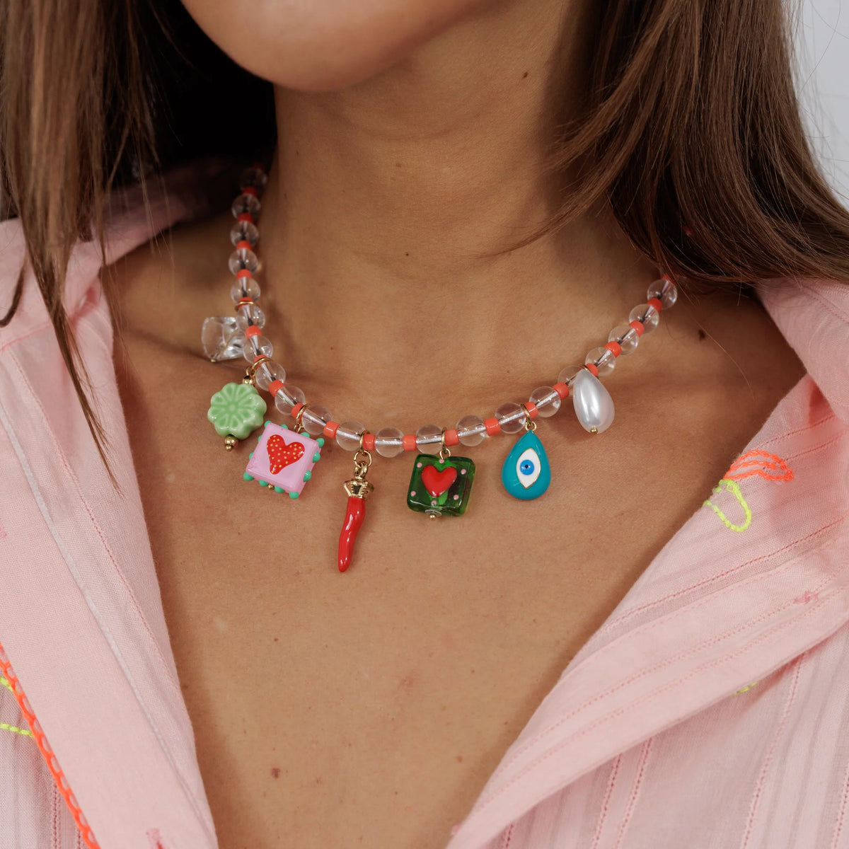 Beaded Charm Necklace