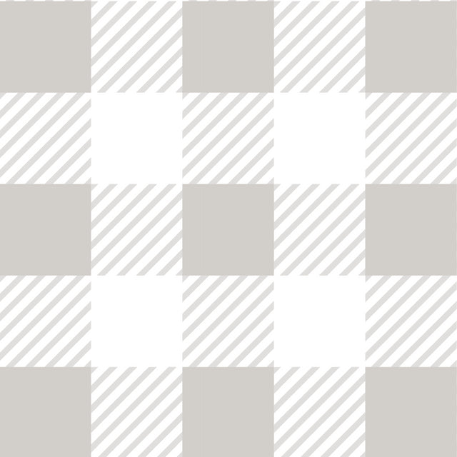 Silver Gingham Cocktail Napkin