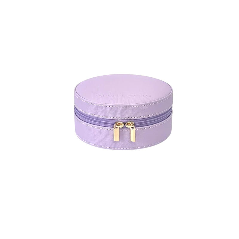 Round Jewellery Case - Violet