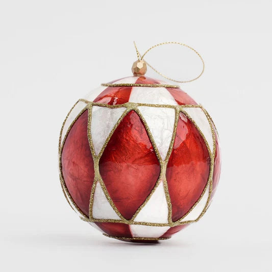 Diamond Hand Painted Capiz Bauble