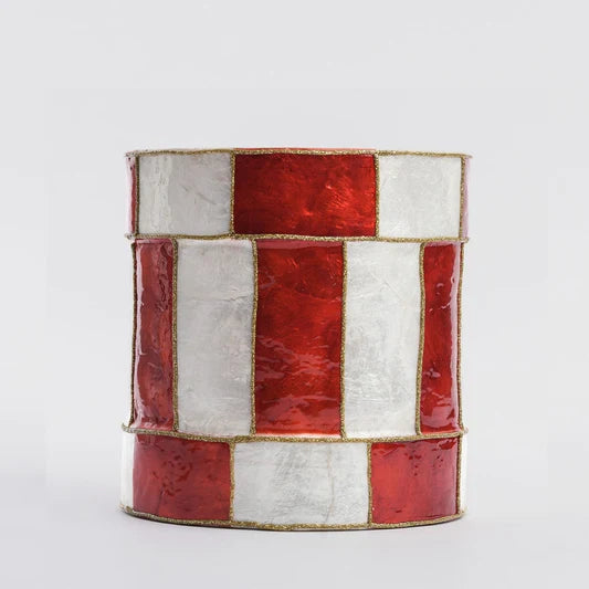 Checker Capiz Drum - Red