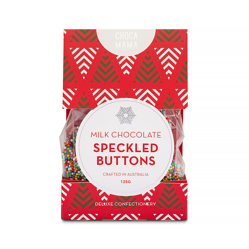 Christmas Milk Chocolate Speckled Buttons - 125g