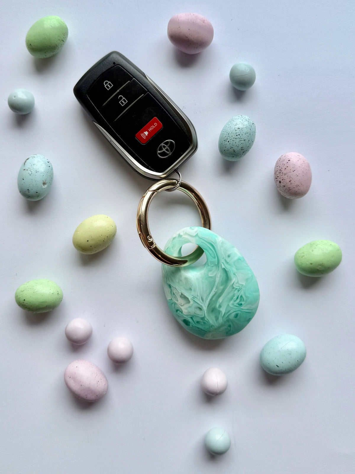 Egg Charm Keyring