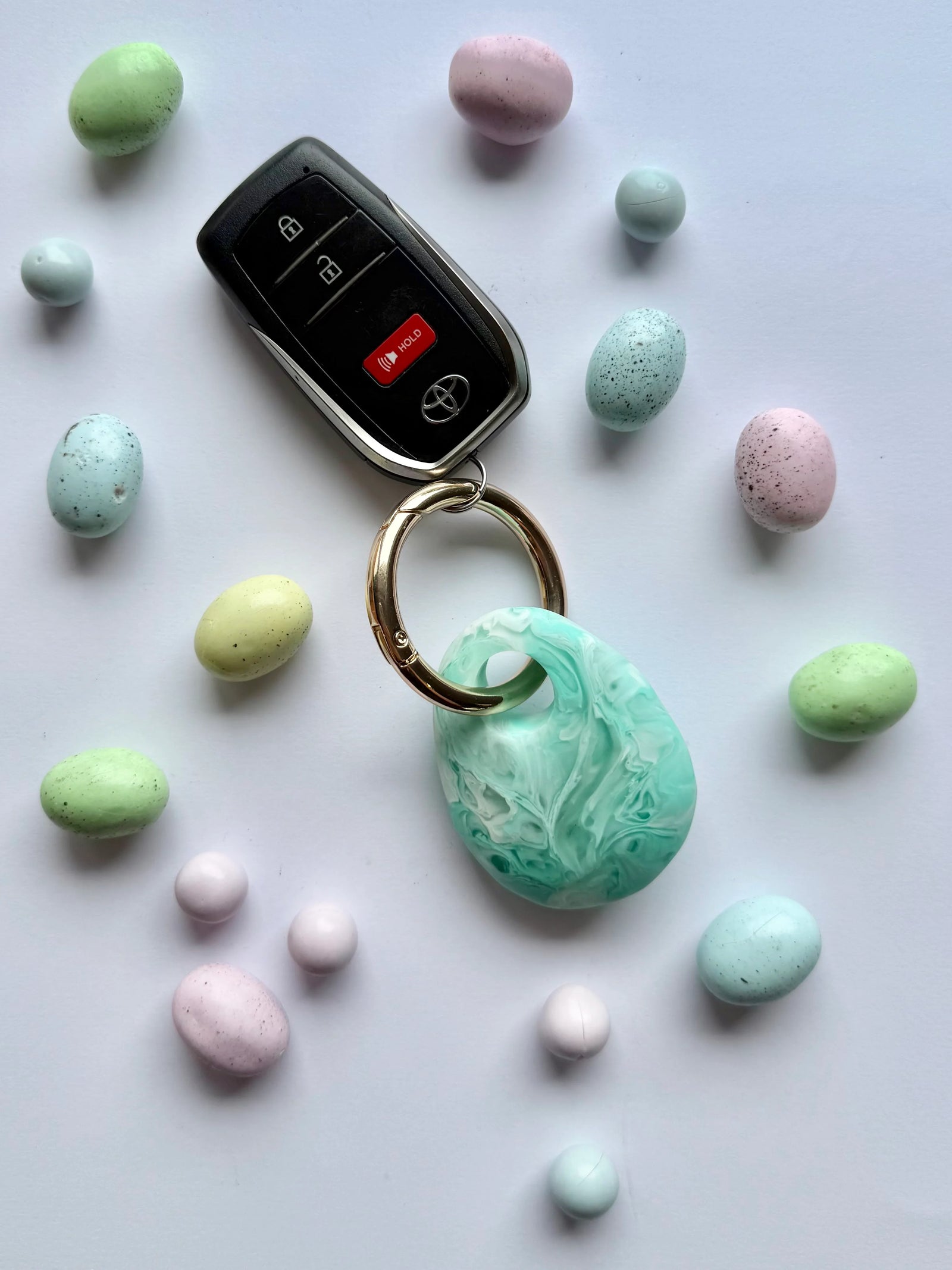 Egg Charm Keyring