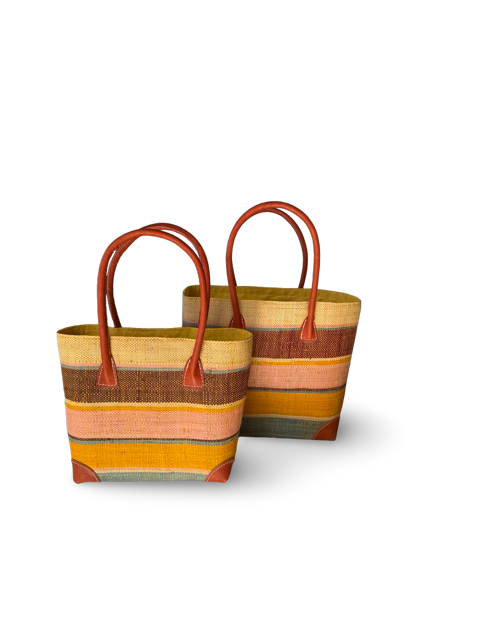 Striped Basket - Dusty