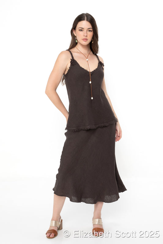 Linen Bias Cut Skirt