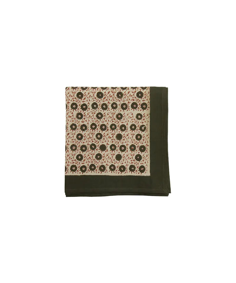 Odette Handblocked Cotton Napkin - 4 Pc