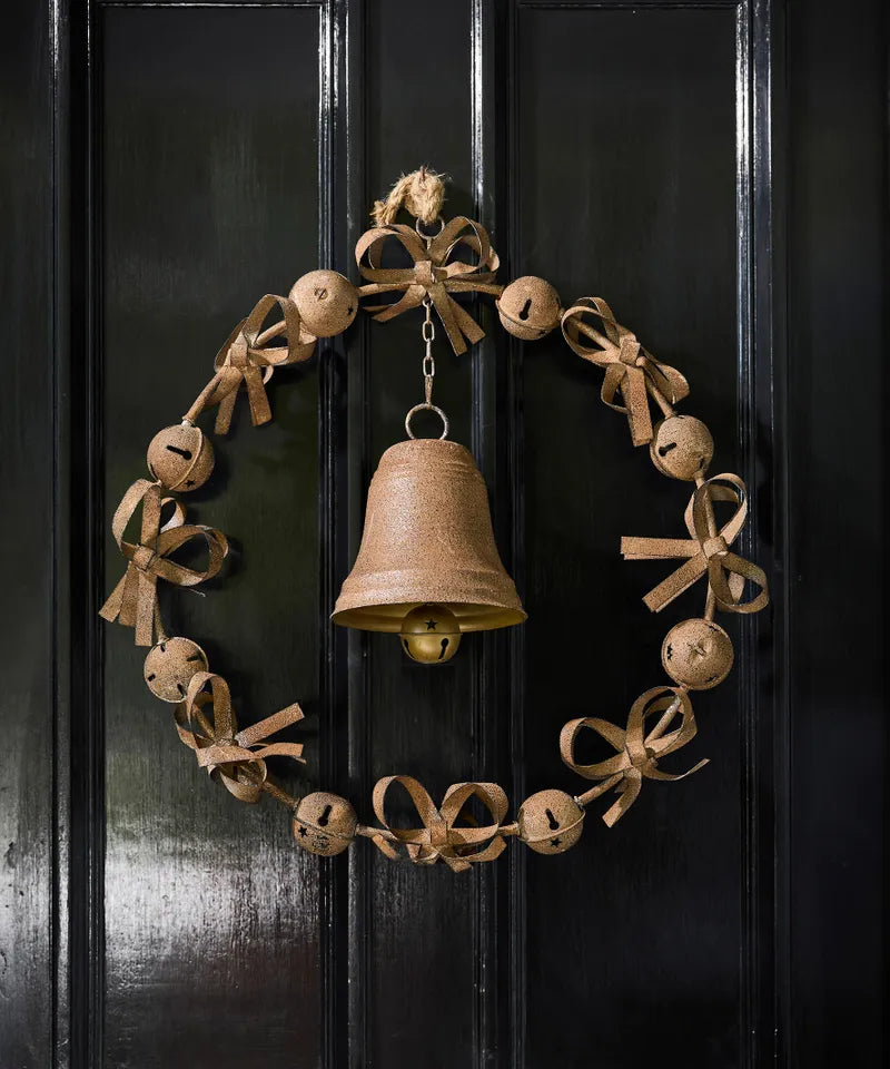 Bow &amp; Bell Wreath Rust