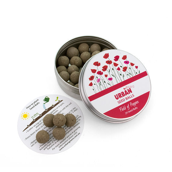 Mill & Hide - Urban Green - Seed Balls - Field of Poppies