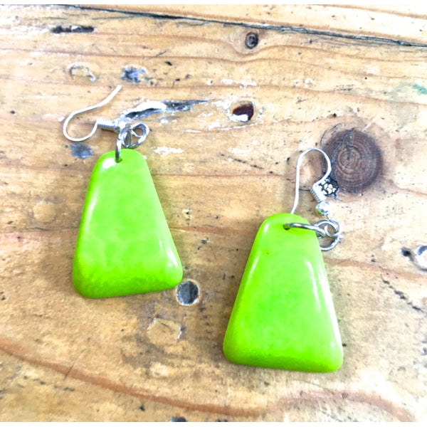 Faceted Square Geometric Earrings