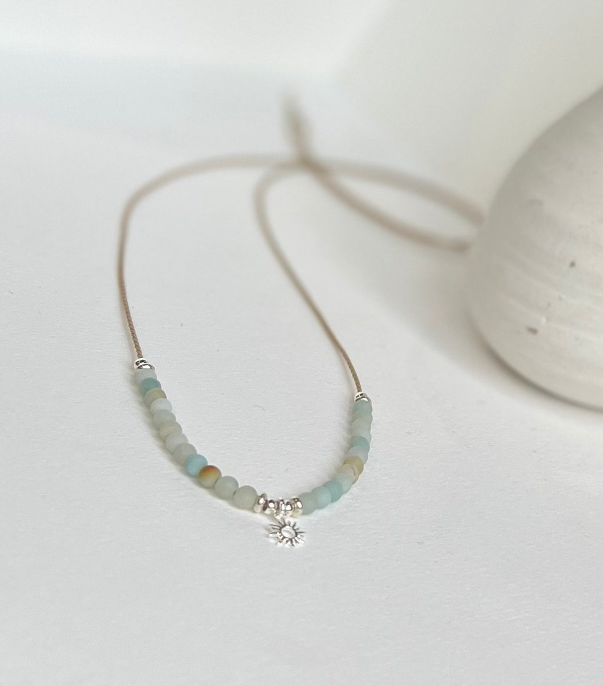 Mill &amp; Hide - Lisa B Jewellery - Fine Amazonite Sun Necklace