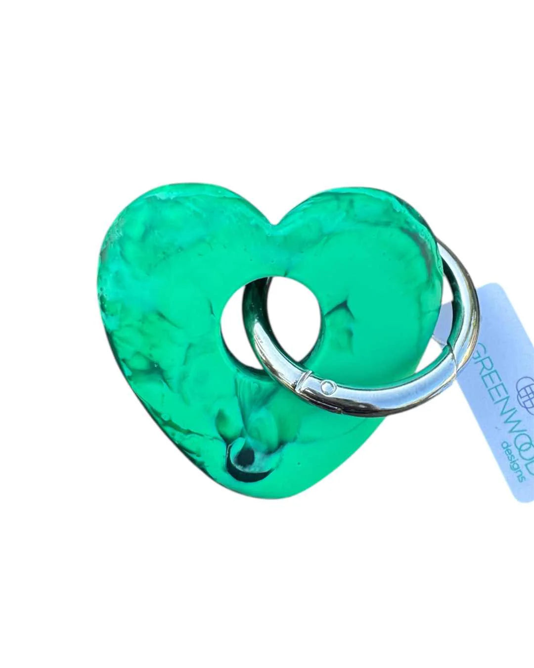 Mill & Hide - Greenwood Designs - Heart Resin Keyring