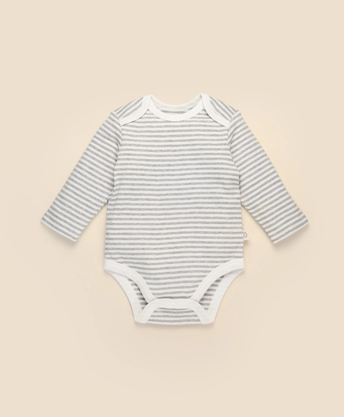Long Sleeve Bodysuit - Grey Stripes