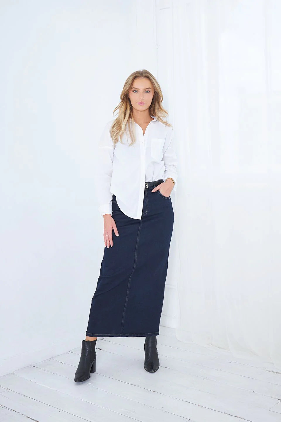 Kendall Skirt - Dark Denim