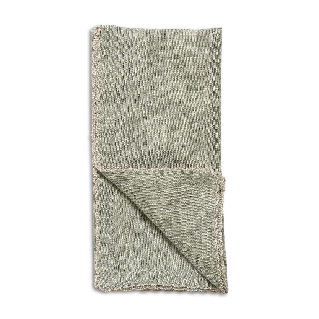 Mill & Hide - Canvas + Sasson - Patina Scalloped Napkin