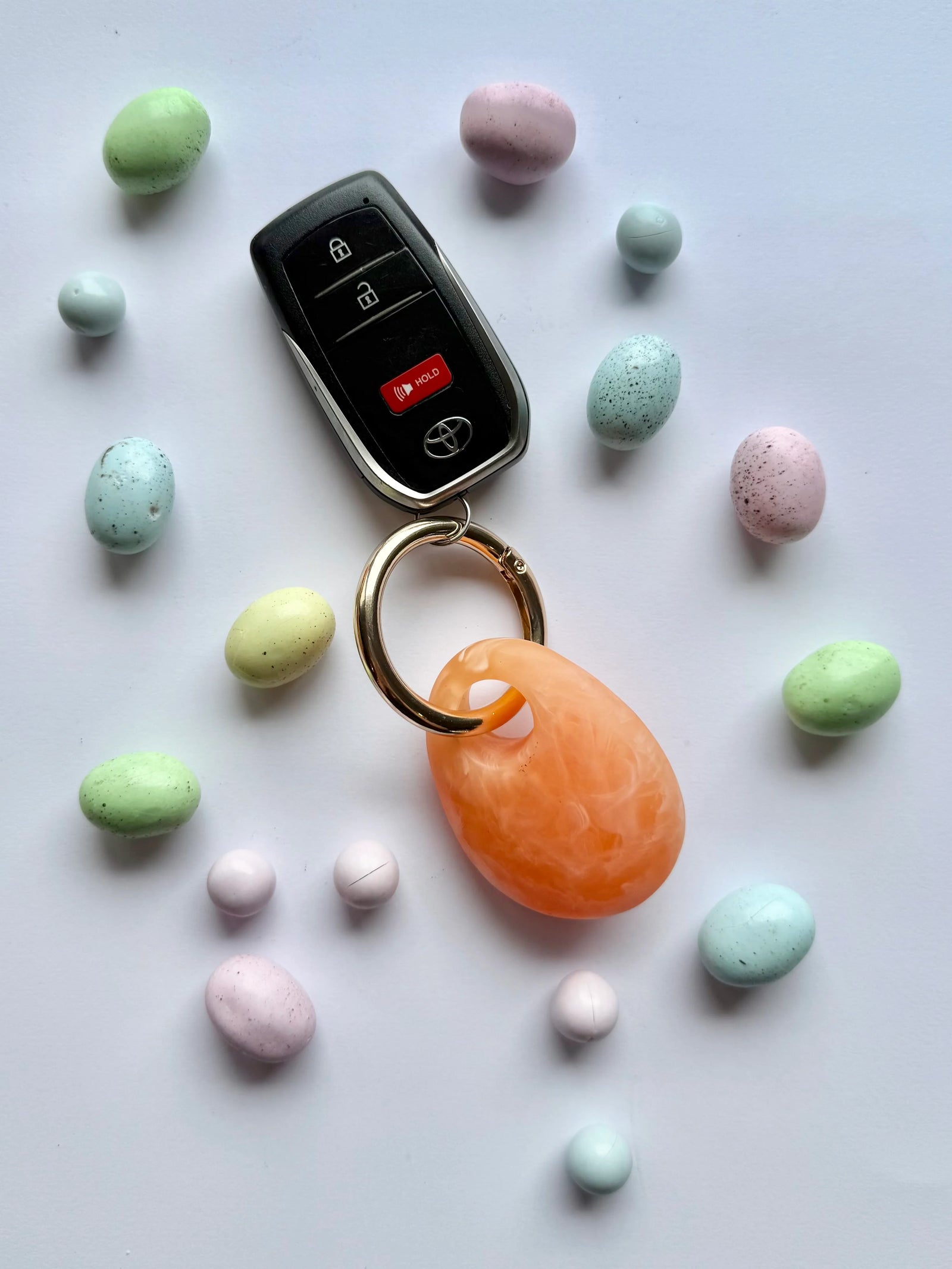 Egg Charm Keyring