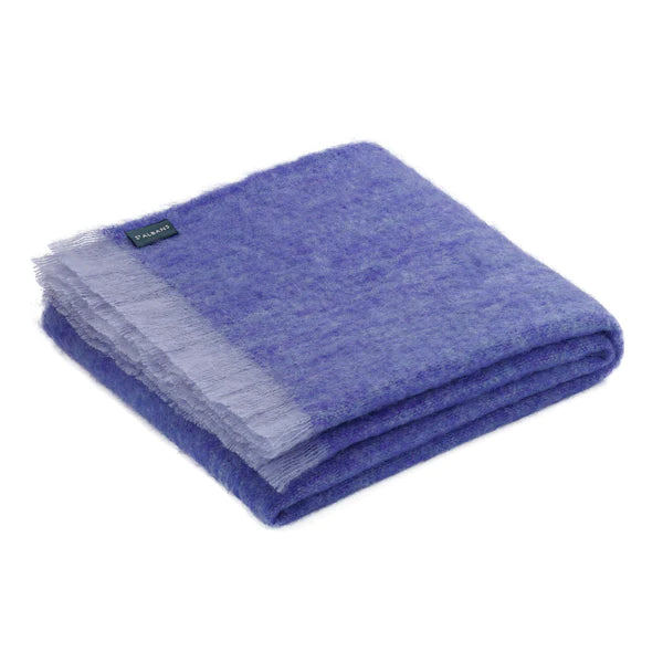 St Albans  - Mohair Periwinkle Throw