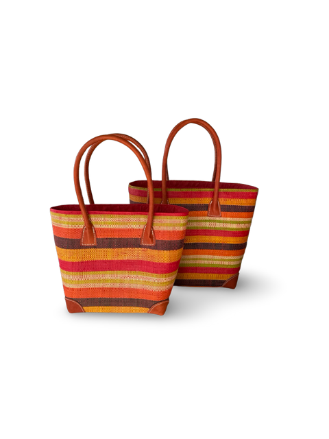 Striped Basket - Sunset