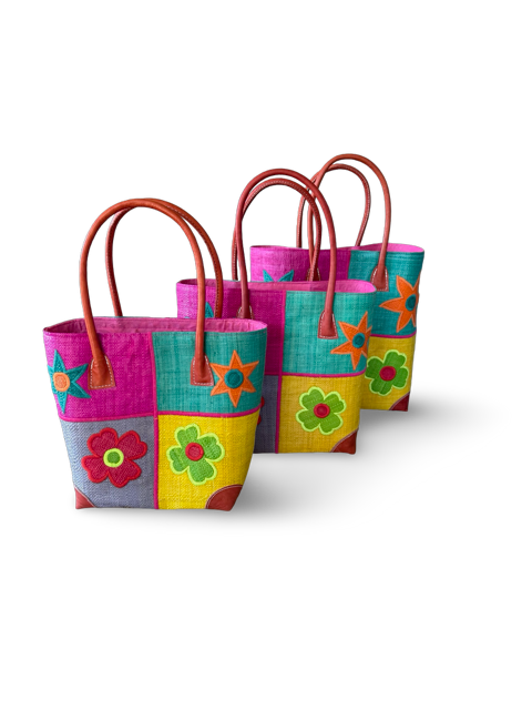 Mill &amp; Hide - Sissy Bags - Patchwork Basket - Tulip