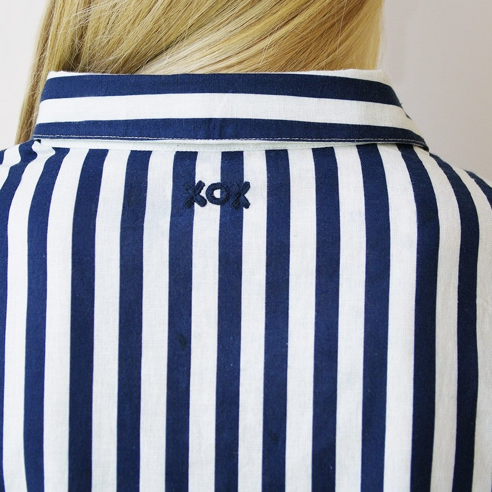 Mila Stripe Shirt - Navy