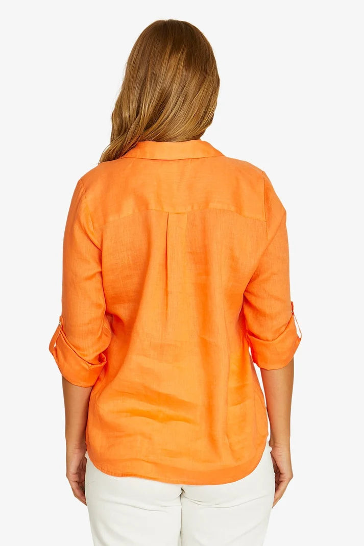 Half Placket Shirt - Tigerlily