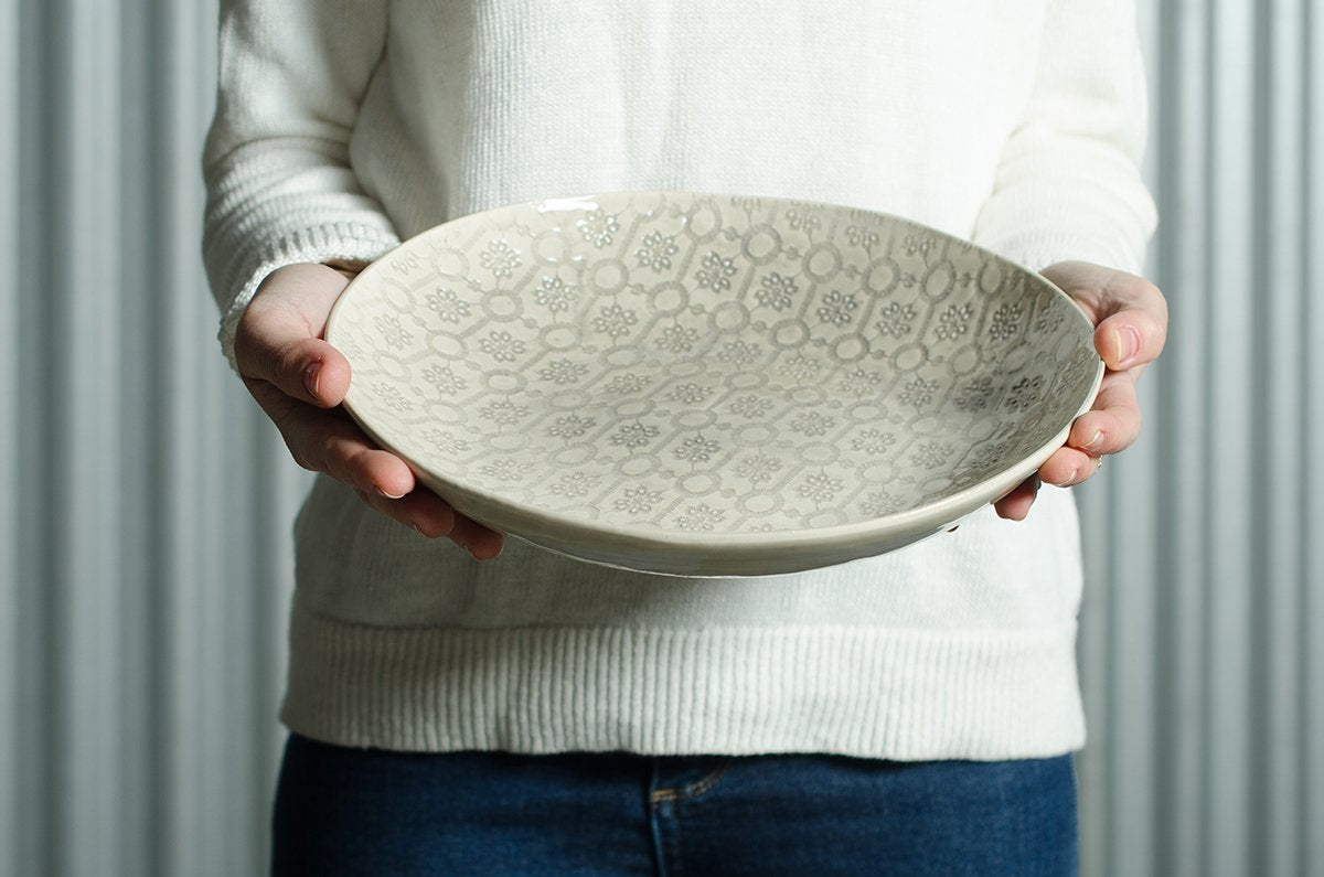Mill & Hide - Wonki Ware - Spaghetti Bowl Duck Egg Lace