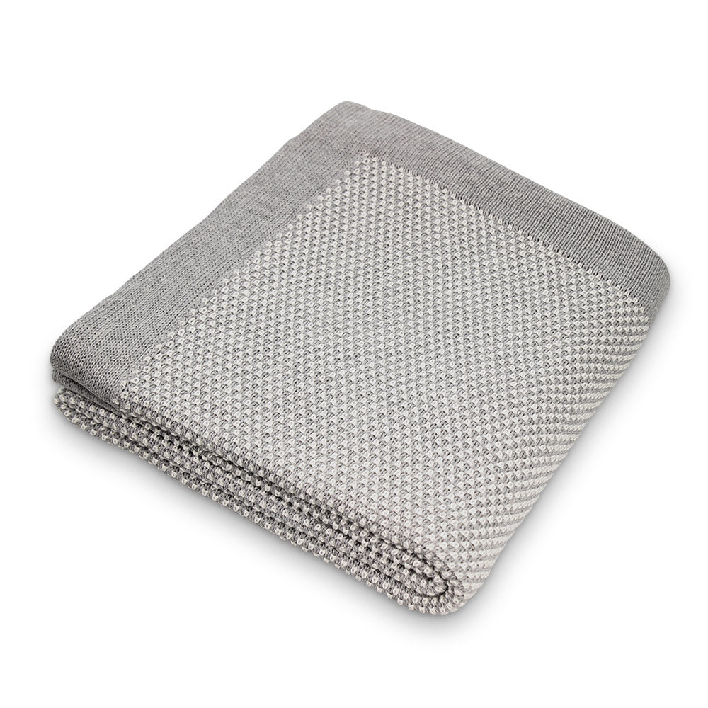 Pixie Waffle Knit Two-Tone Cot Blanket