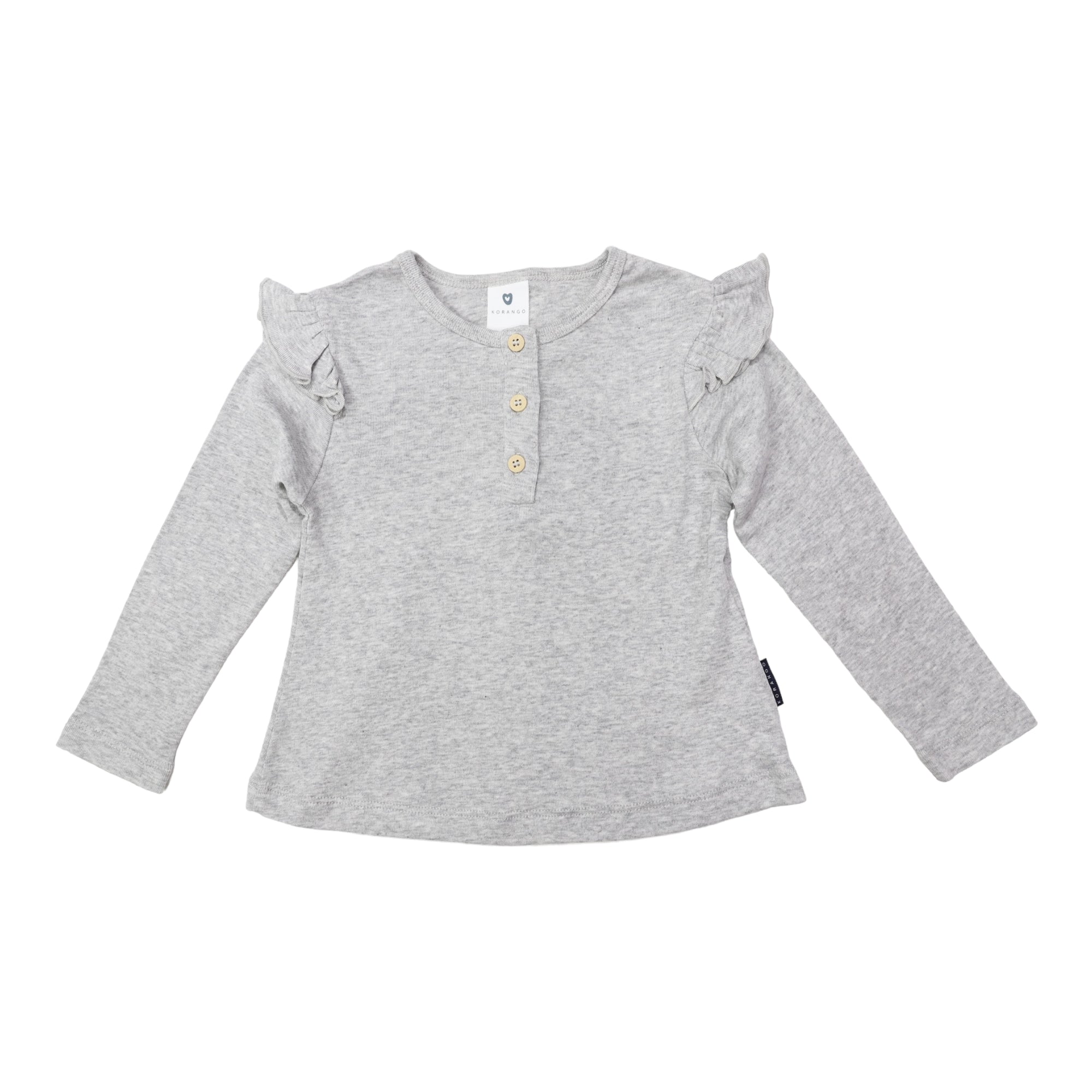 Mill & Hide - Korango - Soft Cotton Modal Button Down Frill Top