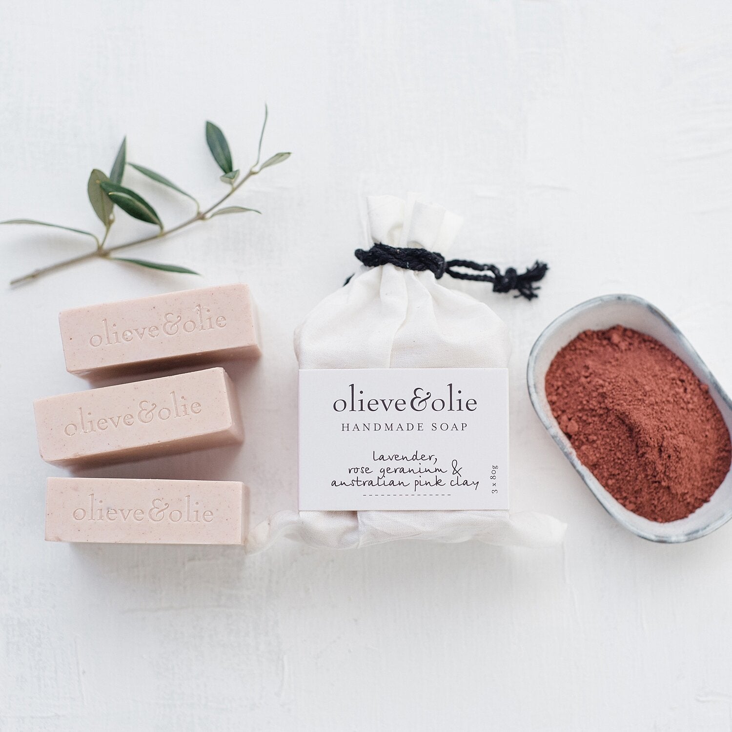 Mill & Hide - Olieve & Olie - Handmade Soap - Lavender, Rose Geranium & Australian Pink Clay
